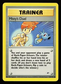 Misty's Duel 123/132 Common Gym Heroes Pokemon Card - Image 1