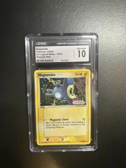 CGC 10 GEM MINT Magnemite 2006 EX Legend Maker 59/92 Reverse Holo Pokemon Card - Image 1