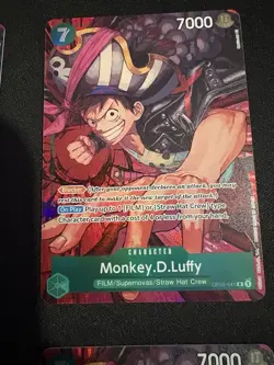One Piece TCG Paramount War Monkey.D.Luffy OP02-041 R Alternate Art Card NM - Image 1
