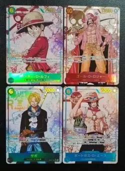 Luffy Roger Ace Sabo Secret Parallel 4 One Piece Cards - Image 1