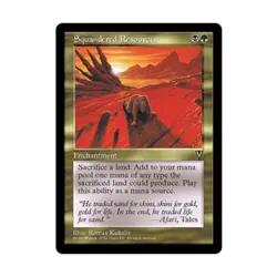 WotC MtG Visions Squandered Resources (R) NM - Image 1