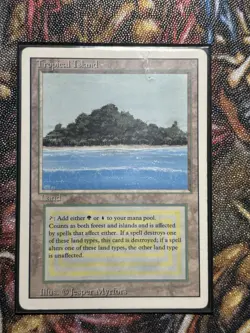 Magic the Gathering Revised Tropical Island - DAMAGED. - Image 1