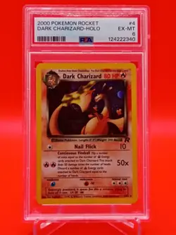 Dark Charizard Holo #4 2000 Team Rocket Vintage Pokemon TCG PSA 6 - Image 1