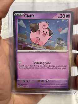 Cleffa Pokemon Scarlet & Violet SVP 095 Cosmos Holo Black Star Promo NM/MT Card - Image 2