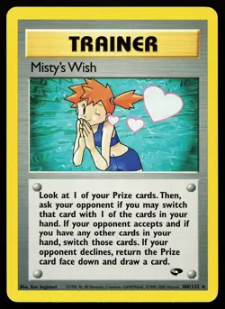 Misty's Wish 108/132 Rare Gym Challenge Pokemon Card - Image 1