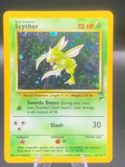Pokemon 1999 Base Set 2 Scyther Rare #10/64 - LP [BLISS] - Image 1