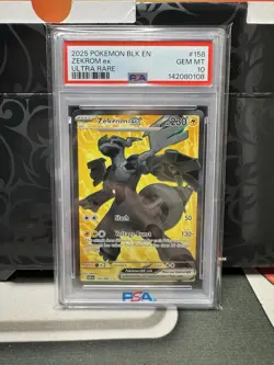 2025 Pokemon Black Bolt Zekrom EX Ultra Rare PSA 10 - Image 1