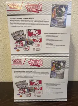 Pokemon White Flare Elite Trainer Box Lot Of Two Factory Sealed New ETB - Image 2