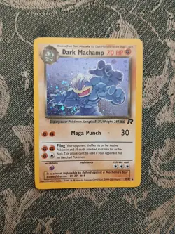 Pokemon Dark Machamp Team Rocket Holo Rare 10/82 70 HP English - Image 1