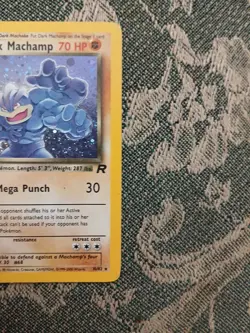Pokemon Dark Machamp Team Rocket Holo Rare 10/82 70 HP English - Image 2