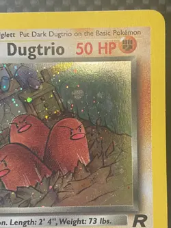 Pokemon TCG Dark Dugtrio 6/82 Holo Rare Team Rocket Unlimited HP - Image 3
