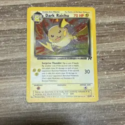 Pokemon Dark Raichu Team Rocket Secret Rare 83/82 Holo 70 HP Surprise Thunder - Image 1