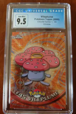 Pokemon Topps (2000) Vileplume Chrome Series 1 - 45 GEM MINT CGC 9.5 - Image 1