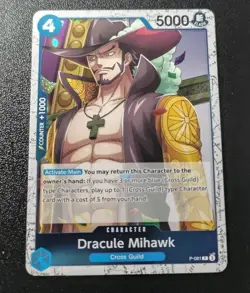 One Piece CCG Dracule Mihawk PRB-02 Foil Card P-081 NM - Image 1