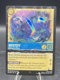 Disney Lorcana-Whispers in the Well-Kristoff-Mining the Ruins-#159-Cold Foil-NM - Image 1