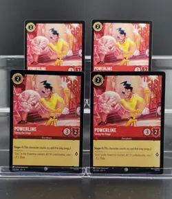 Disney Lorcana Powerline - Taking the Stage 109/204 Fabled Common 4 Cards Set - Image 1