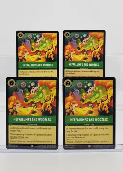 Disney Lorcana Heffalumps and Woozles 95/204 Azurite Sea Common 4 Cards Set - Image 1
