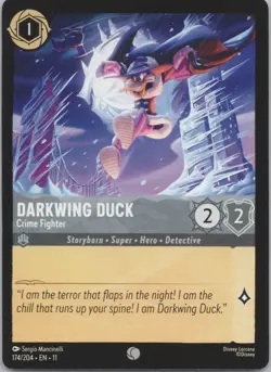 Disney Lorcana Winterspell (11) - Playset (4) #174 Darkwing Duck - Crime Fighter - Image 2