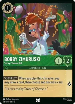 Bobby Zimuruski - Spray Cheese Kid 78/204 Disney Lorcana Fabled Non FOIL - Image 1
