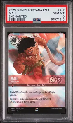 2023 DISNEY LORCANA EN 1-THE FIRST CHAPTER ENCHANTED MAUI - HERO TO ALL PSA 10 - Image 2