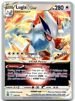 Lugia VSTAR 139/195 SWSH12: Silver Tempest World Championships 2023 Pokemon Card - Image 1