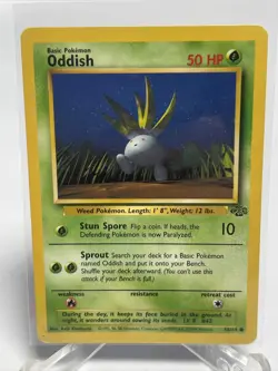 Pokemon Card Oddish 58/64 Jungle Unlimited WOTC Common LP-NM - Image 2