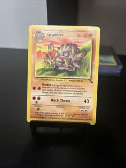 Pokemon TCG Graveler Fossil, Unlimited Uncommon Card 37/62 - Image 1