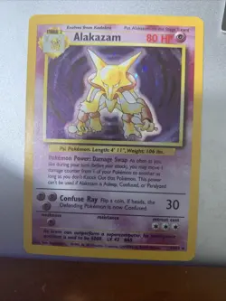 Alakazam Holo Pokemon TCG Card 1/130 Base Set 2 - Image 1