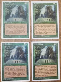 Magic: The Gathering Sylvan Library 1995 1997 x4 Enchantment Green English - Image 1