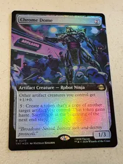 mtg borderless foil Chrome Dome, TMNT, unplayed - Image 1