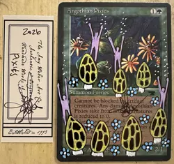 MTG Argothian Pixies Alter Altered Sketch Art Amy WEBER Magic - Image 1