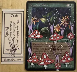MTG Argothian Pixies Alter Altered Sketch Art Amy WEBER Magic - Image 1