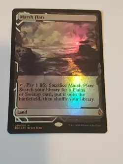 1x FOIL MARSH FLATS Zendikar Rising Expeditions 006/030 M Magic MTG NM x1 - Image 1
