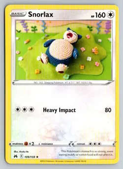 Snorlax 2023 Pokemon Sword & Shield Crown Zenith #109/159 Rare - Image 1