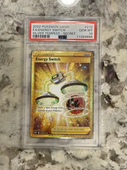 Pokemon Silver Tempest Energy Switch Secret PSA 10 - Image 1