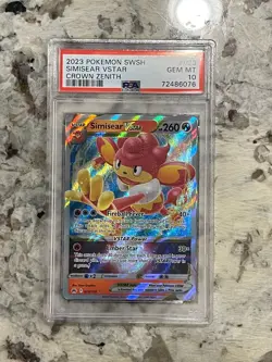 Pokemon Crown Zenith Simisear VSTAR #023 PSA 10 - Image 1