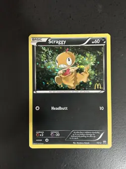Pokemon Scraggy 010/012 McDonald's 2012 Promo Holo Basic 60 HP 10 Attack - Image 1