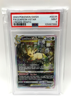 Pokemon Leafeon VSTAR GG35 Crown Zenith Galarian Gallery PSA 9 Mint Slab - Image 1