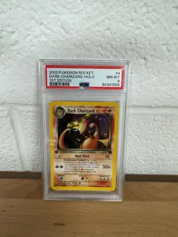 Pokemon Dark Charizard Team Rocket 1st Edition Holo Rare #4 PSA 8 2000 - Image 1