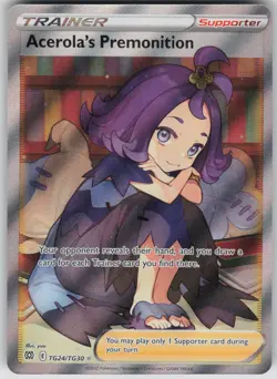Pokemon TCG Acerola's Premonition Ultra Rare Trainer Gallery TG24/TG30 - Image 1