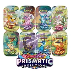 ✨ Pokemon Prismatic Evolutions Eeveelutions Mini Tin FULL ART Set of 8 SEALED! - Image 3