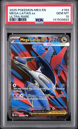 2025 POKEMON MEG EN-MEGA EVOLUTION ULTRA RARE #163 MEGA LATIAS EX PSA 10 Gem - Image 1