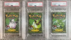 Pokemon Jungle 1st Edition Booster Pack PSA 10 Sequential Art Set - Image 1