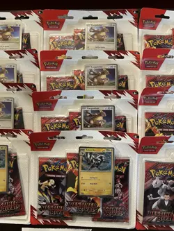 SEALED Lot of (12) Pokemon TCG Scarlet & Violet Destined Rivals 3-Pack Blister - Image 3