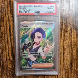 Pokemon Perrin TCG Scarlet & Violet Twilight Masquerade Holo Ultra Rare PSA 10 - Image 1