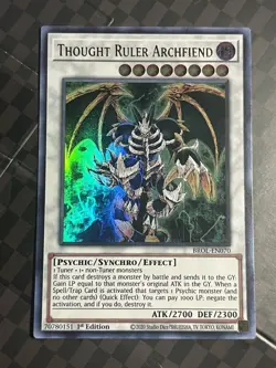 Yugioh Thought Ruler Archfiend #BROL-EN070 Brothers of Legend NM - Image 1