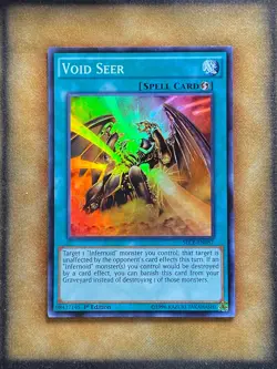 Yugioh Void Seer SECE-EN057 Super Rare 1st Ed NM - Image 1