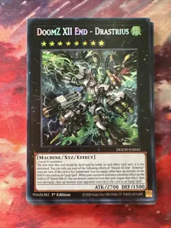 Yugioh! 1x DoomZ XII End - Drastrius DOOD-EN045 Secret Rare 1st Ed NM In Hand - Image 1