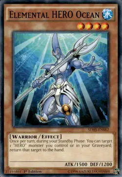 Yugioh - Elemental HERO Ocean SDHS-EN002 Unlimited Common NM - Image 1