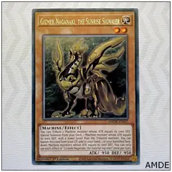Gizmek Naganaki, the Sunrise Signaler - AMDE-EN037 - Rare 1st Edition Yugioh - Image 1